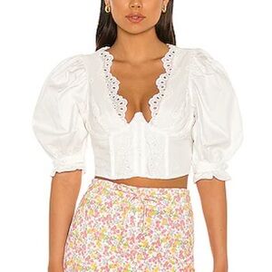 For Love and Lemons Serna Crop Top